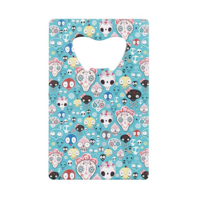 Texture laughing skull wallet bottle opener (Front)