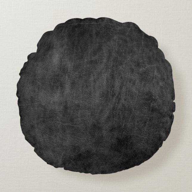 Texture leather background round pillow (Front)