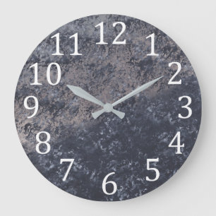 Texture Look Light Dark Grey Black Wall Clocks
