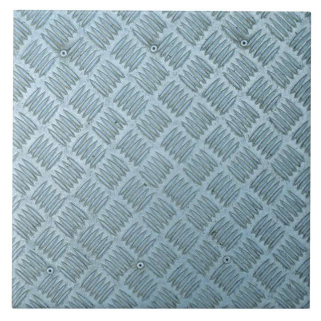 Texture metal hard floor industrial pattern steel  tile (Front)
