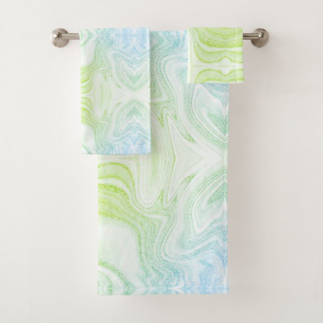 Texture moderne chic en pierre de marbre vert (En situation)