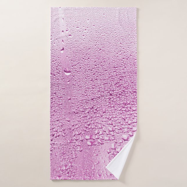 Texture of a drop of rain on a glass wet transpare bath towel (Bath Towel)