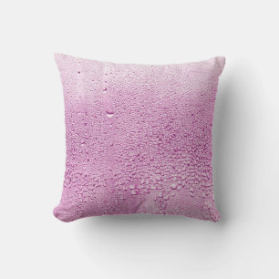 Texture of a drop of rain on a glass wet transpare throw pillow