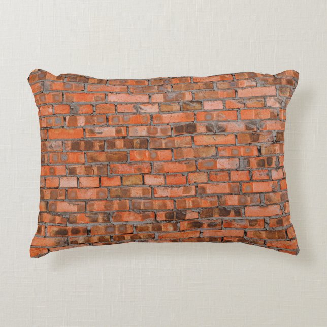 Texture of an old brick wall closeupaged,architect accent pillow (Front)
