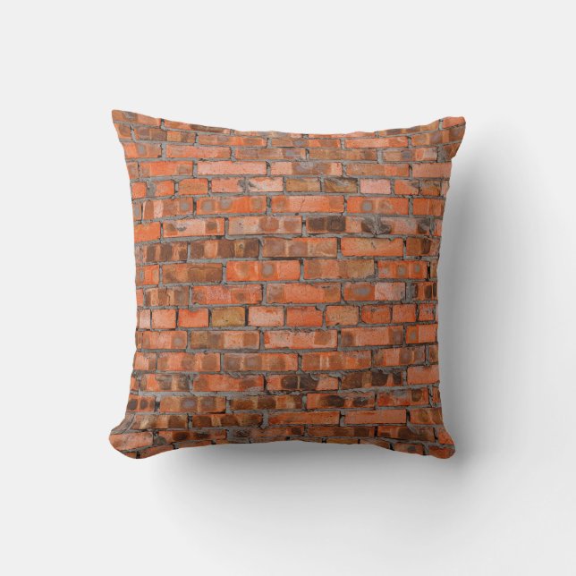 Texture of an old brick wall closeupaged,architect throw pillow (Front)