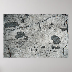 Texture of an old cracked concrete wall. Backgroun Poster