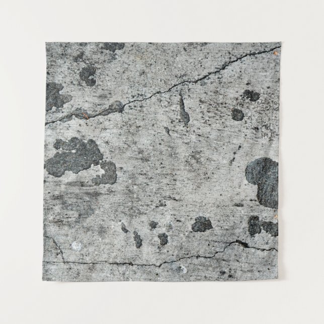 Texture of an old cracked concrete wall. Backgroun Tapestry (Front)