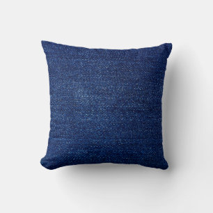 Texture of Denim jeans fabric background Throw Pillow