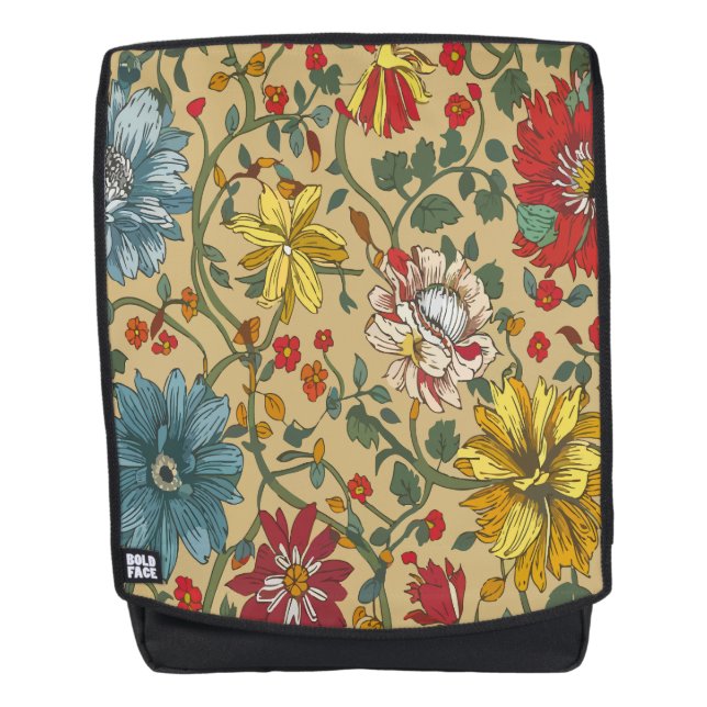 Texture of flowers backpack (Front)