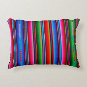 Texture Of Mexican Fabric Decorative Pillow