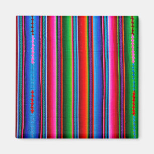 Texture Of Mexican Fabric Magnet