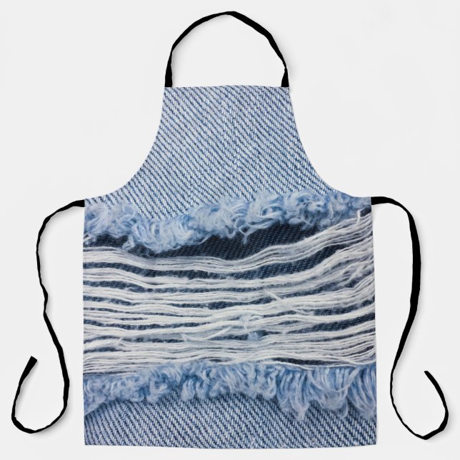 Texture of natural linen fabric  apron (Front)