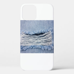 Texture of natural linen fabric  iPhone 12 case