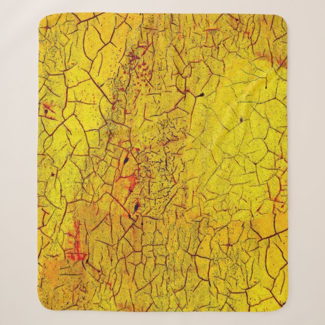 Texture of old yellow paint crackedabstract,aged,a sherpa blanket (Front)