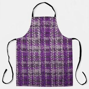 Texture of purple tartan fabric useful as a backgr apron