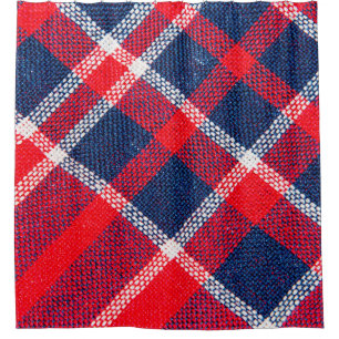 Texture of red and blue a chequered woollen fabric