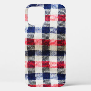 texture of Scottish cloth, square cotton fabric ba iPhone 12 Case