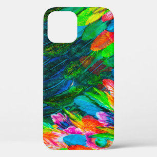 texture of silk fabric. background. colourful fair iPhone 12 case