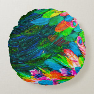 texture of silk fabric. background. colourful fair round pillow