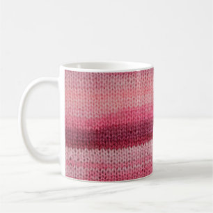 texture of the knitted fabric with an abstract pat coffee mug
