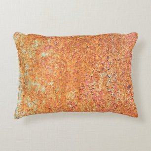 Texture of the old painted metalabstract, age, anc accent pillow