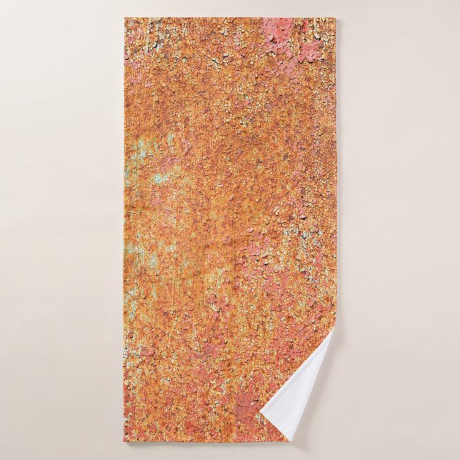 Texture of the old painted metalabstract, age, anc bath towel (Bath Towel)