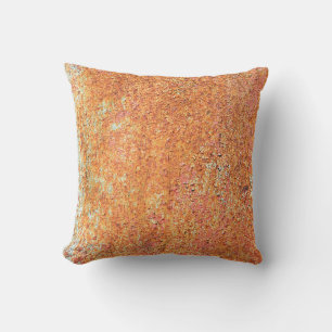Texture of the old painted metalabstract, age, anc throw pillow