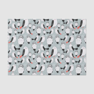 Texture Of White Owls Tissue Paper