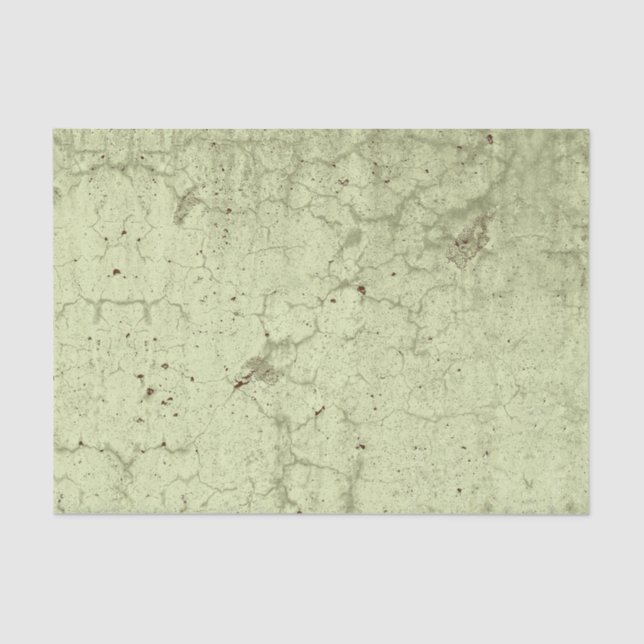 Texture Olive Green Vintage Rustic Decoupage Tissue Paper (Front)