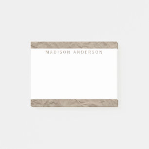 Texture Paper   Minimalist Modern Personalized Post-it Notes