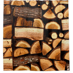 Texture. Pile of chopped fire wood stored, winterw