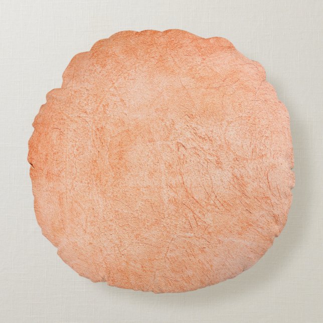Texture red wall india travel round pillow (Front)