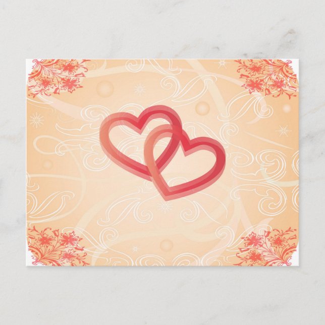 texture romantique avec les coeurs Carte postale (Devant)