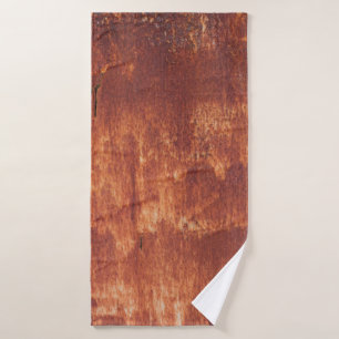 Texture Rust surface at Old train station Bath Towel