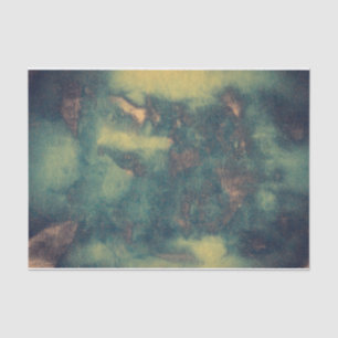 Texture Rustic Vintage Green Brown Teal Abstract Tissue Paper