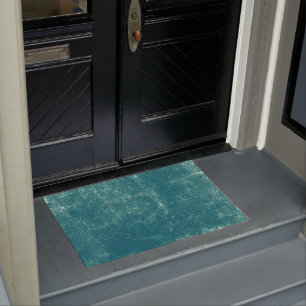 Texture Rustic Vintage Teal Aqua Farmhouse Style Doormat