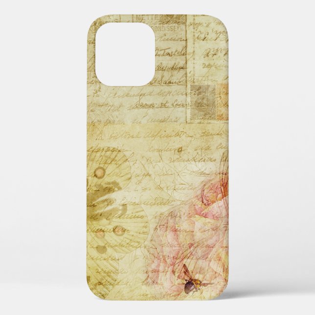 Texture scrapbook vintage letters Case-Mate iPhone case (Back)