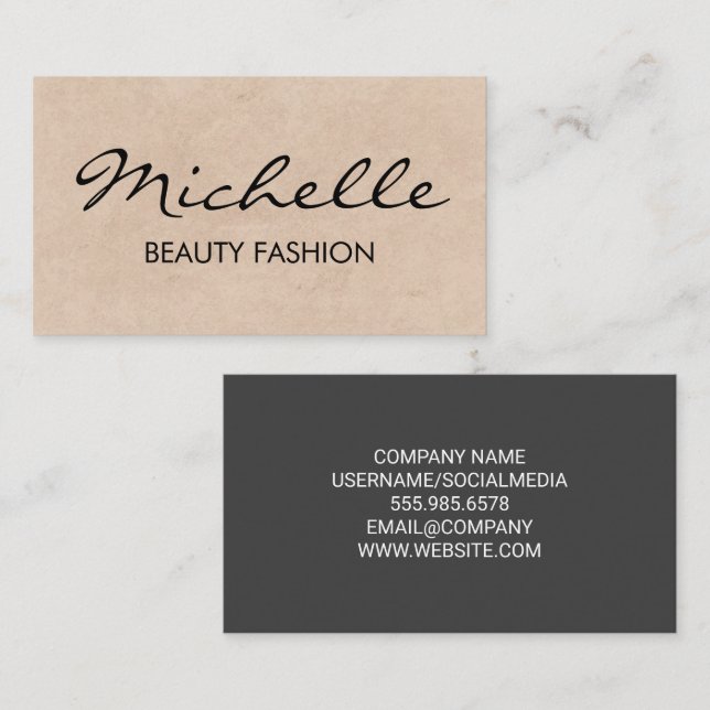Texture Simple Background | Professional Business Card (Front/Back)