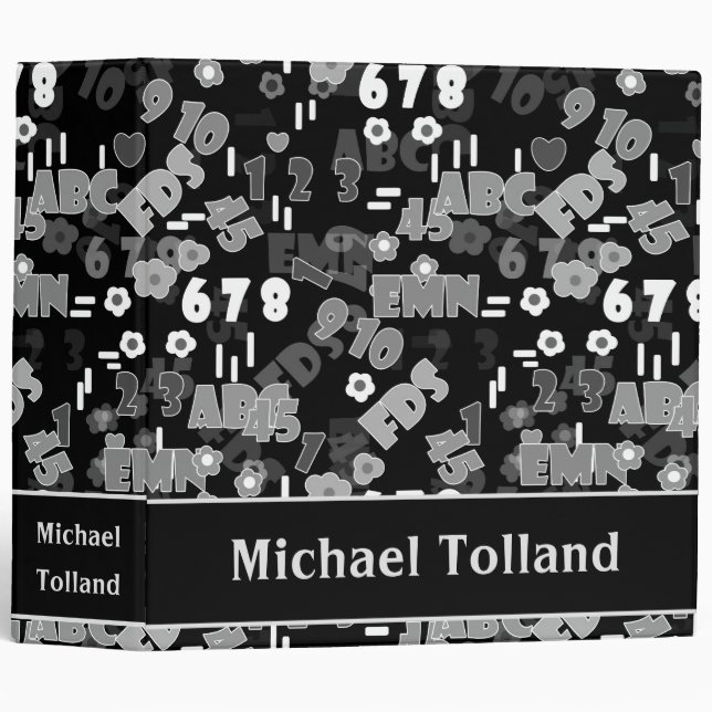 Texture teaching mathematics physics study school binder (Front/Spine)