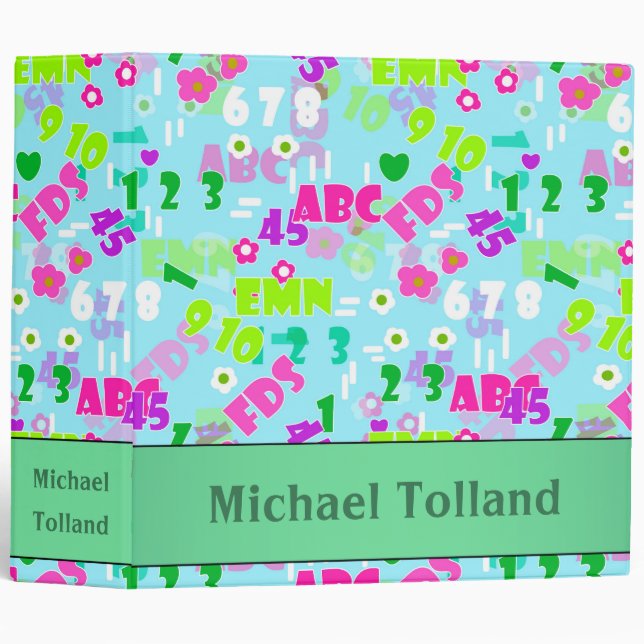 Texture teaching mathematics physics study school binder (Front/Spine)