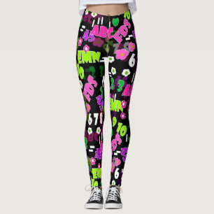 Texture teaching mathematics physics study school leggings