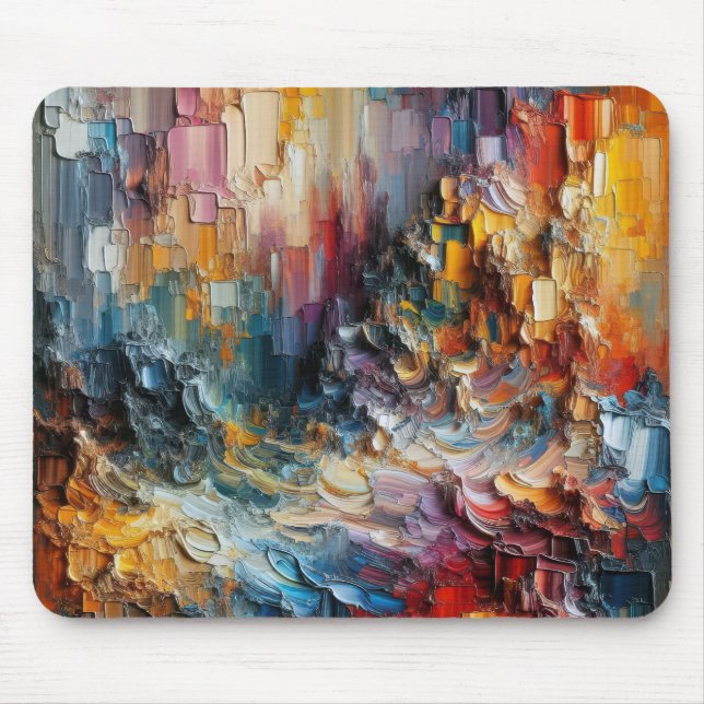 Texture Thick Paint Pattern Mouse Pad (Front)