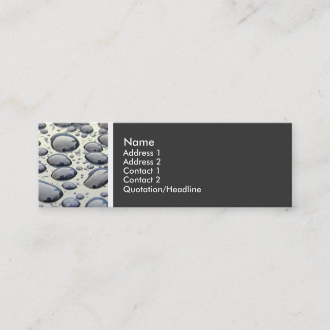 Texture Tone (Car Hood) Mini Business Card (Front)