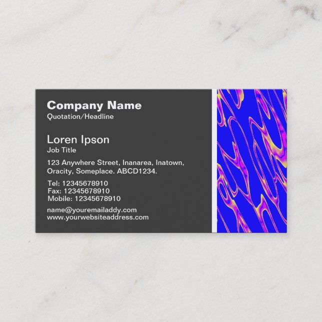 Texture Tone - Cosmic Marble Abstract Business Card (Front)