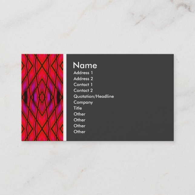 Texture Tone (Diamonds) Business Card (Front)