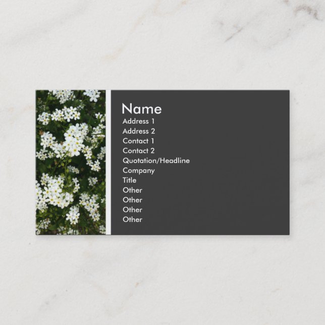 Texture Tone (Little Flowers) Business Card (Front)