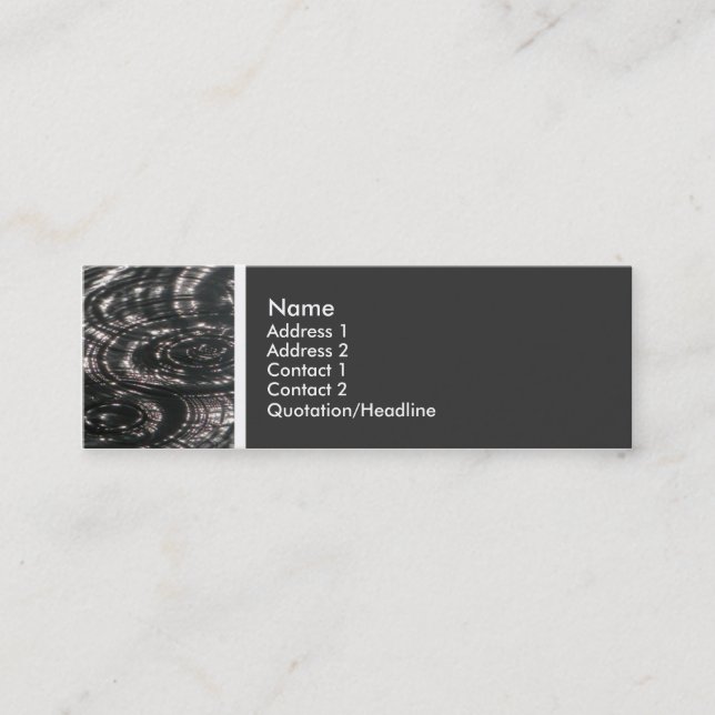 Texture Tone (Rain on a Pond) II Mini Business Card (Front)