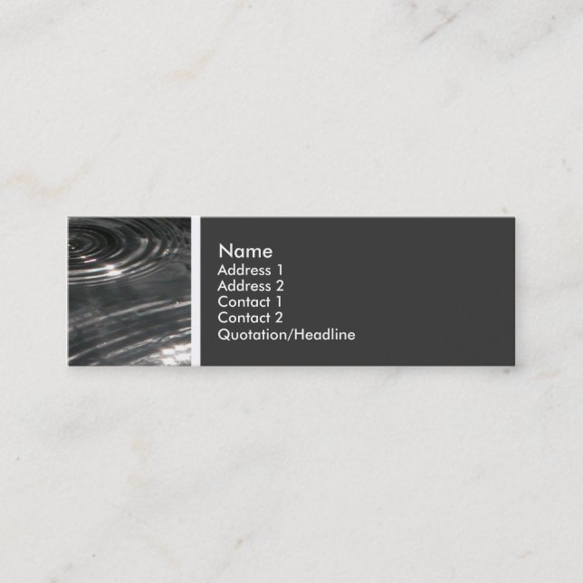 Texture Tone (Rain on a Pond) Mini Business Card (Front)