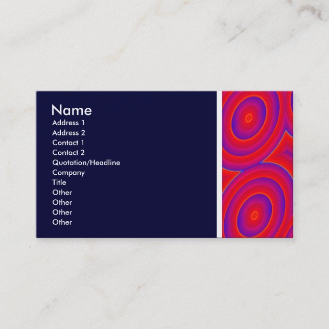 Texture Tone (Resonate) - Customized Business Card (Front)