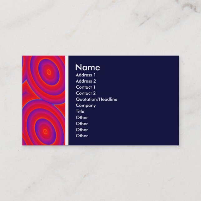 Texture Tone (Resonate) - Customized Business Card (Front)